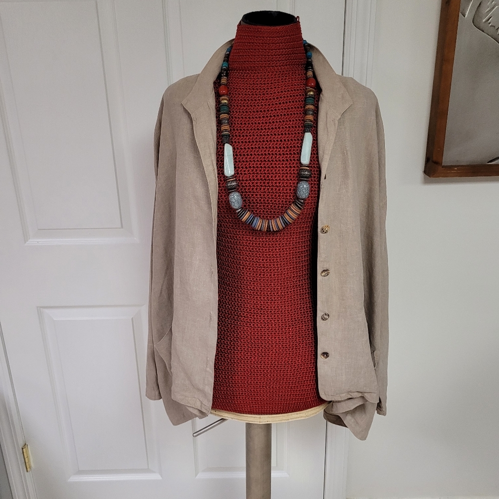 Boho Linen jacket - Picture 2 of 13